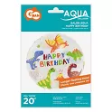 Foliový balonek bublina dinosauři Happy birthday 51 cm