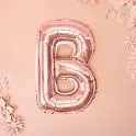 Foliové písmeno B rose gold 35 cm