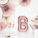 Foliové písmeno B rose gold 35 cm
