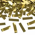 Vystřelovací konfety - zlaté metalické pásky 60 cm