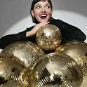 Disco koule zlatá 30cm
