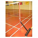 Badmintonové sloupky - mobilní na kolečkách, s plným ocelovým závažím - CERTIFIKÁT