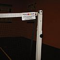 Badmintonové sloupky - mobilní na kolečkách, se závažím plněným pískem - CERTIFIKÁT