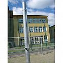 Volejbalové sloupky (ZN), prům.102 mm, s napínacím šroubem + pouzdra a víčka, (CERTIFIKÁT)