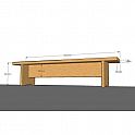 Lavička sportovní celopřeklížková, délka 2 m, šířka 0,40 m, výška 0,45 m, lakovaná