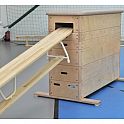 Švédská bedna, rovná 6-dílná, bukové rohy, kůže, výška 110 cm