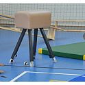 Gymnastická koza (4 nohy), nastavitelná výška 90-140 cm, umělá kůže