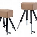 Gymnastická koza (4 nohy), nastavitelná výška 90-140 cm, kůže