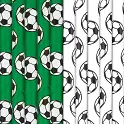 Papírová brčka Fotbal zeleno-bílé 10ks