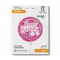 Foliový balonek kulatý Happy Birthday hudba 46 cm