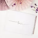 Svatební kniha hostů rose gold Love - bílá 22 stránek