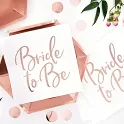 Papírové party ubrousky bílé Bride to Be 20 ks