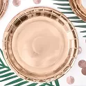 Papírové talíře metalické rose gold 23 cm - 6 ks