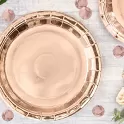 Papírové talíře metalické rose gold 23 cm - 6 ks