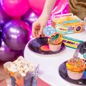 Papírové talíře Retro - vinyl 18cm 6ks