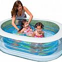 Bazén INTEX 57482 nafukovací OVÁL transparentní 163 x 107 x 46 cm