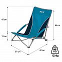 Plážové křeslo NILS Camp NC3035 modro-šedé