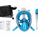 Šnorchlovací maska, modrá, celoobličejová, velikost L/XL