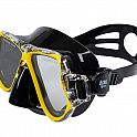 Šnorchlovací set 3 v 1, ŽLUTÝ, L/XL, ploutve 42-47, maska, šnorchl