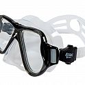 Šnorchlovací set 3 v 1, ČERNÝ/TRANSPARENTNÍ, L/XL, ploutve 42-47, maska, šnorchl