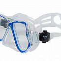 Šnorchlovací set 3 v 1, MODRÝ/TRANSPARENTNÍ, L/XL ploutve 42-47, maska, šnorchl