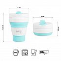 Skládací silikonový hrnek NILS Camp NC4103 355ml mátový