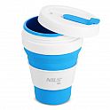 Skládací silikonový hrnek NILS Camp NC4103 475ml modrý