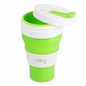 Skládací silikonový hrnek NILS Camp NC4103 600ml světle zelený