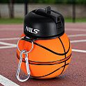 Skládací silikonová láhev NILS Camp NC4104 550ml basketbal