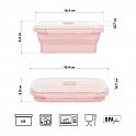 Skládací svačinový box NILS Camp NC4105 500ml růžový