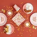 Papírové talíře Rosegold dort 23cm - 8ks