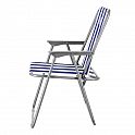 Skládací kempingové křeslo NILS Camp NC3503 modré/bílé