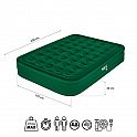 Dvouosobová nafukovací matrace NILS Camp NC2808 s vestavěnou pumpou zelená 200x145x35 cm