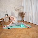 Mentolová sada na jógu HMS - podložka YM10, jóga blok KJ02 a popruh SJ02