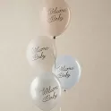 Latexové balonky Welcome Baby pastelové modré 30cm - 6ks