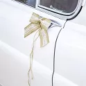 Svatební dekorační set na auto - juta s krajkou 8 ks - Komplet
