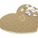 Svatební kniha hostů puzzle - srdce 45 x 35 cm