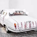 Svatební dekorační set na auto "Just married" rose gold