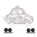 Nafukovací omalovánka Policejní auto