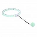 Sada masážní hula hoop HMS HHW06 zelená se závažím a počítadlem a zeštíhlujícího pásu BR163 plus size