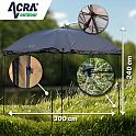 ACRA Outdoor Shelter XXL, deštník 300 cm s bočnicemi a stabilizačními tyčemi