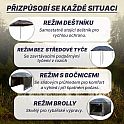 ACRA Outdoor Shelter XXL, deštník 300 cm s bočnicemi a stabilizačními tyčemi