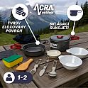Acra C20 camping set nádobí alluminium pro 1-2 osoby