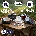 Acra C22 camping set nádobí alluminium pro 3-4 osoby