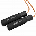 Spokey QUICK SKIP Kožené švihadlo s ložisky