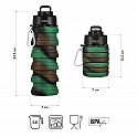 Skládací silikonová láhev NILS Camp NC4106 500ml zelená