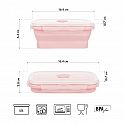 Skládací svačinový box NILS Camp NC4105 500ml růžový