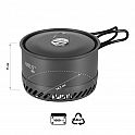 Kempingový hrnec s pokličkou a výměníkem NILS Camp NC4203 1 litr
