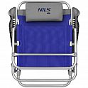 Skládací kempingové křeslo NILS Camp NC3502 šedé/modré