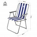 Skládací kempingové křeslo NILS Camp NC3503 modré/bílé